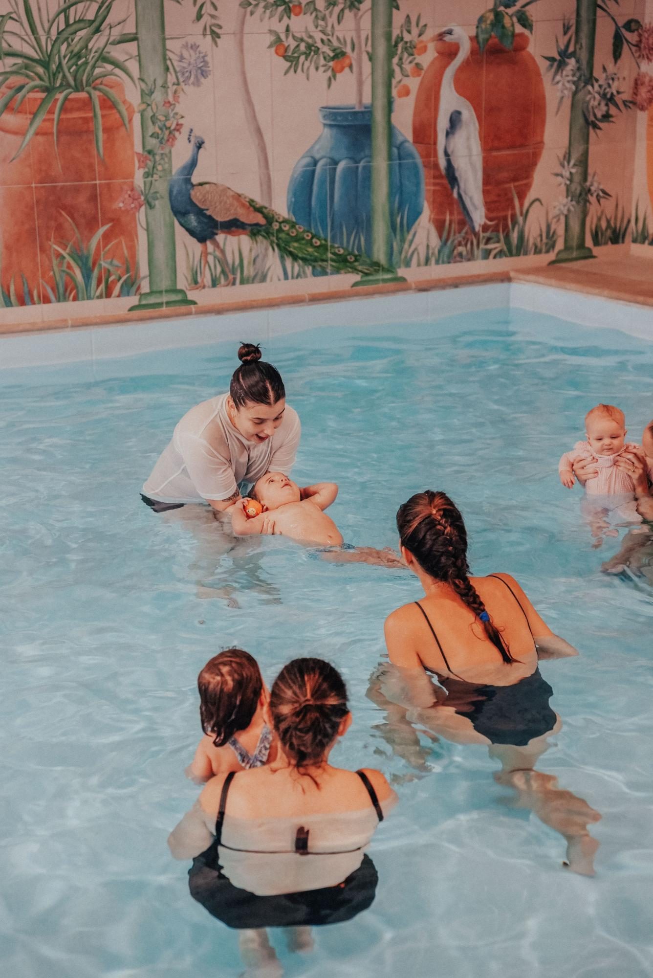 A swim lesson in the indoor pool at Jesse’s House